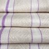 Leinen-Handtuch 087, lila Webmuster, antik, Leinen-Geschirrtuch