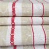 Leinen-Geschirrtuch 090, florales Muster, antik, Leinen-Handtuch
