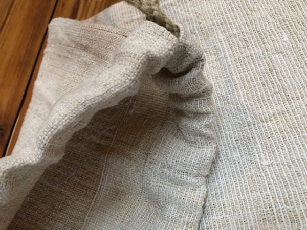 Leinen-Turnbeutel mit Leder | 2044 – Bild 5