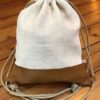 Leinen-Turnbeutel mit Leder | 2044 – Bild 6
