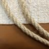Leinen-Turnbeutel mit Leder | 2044 – Bild 2