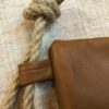 Leinen-Turnbeutel mit Leder | 2044 – Bild 3