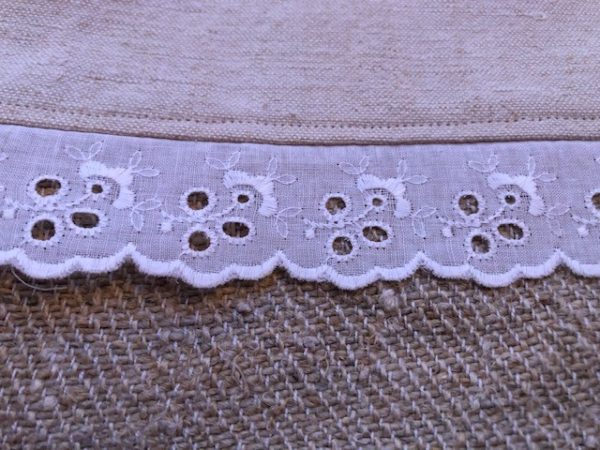 Leinen-Turnbeutel mit Spitze | 2033 – Bild 5